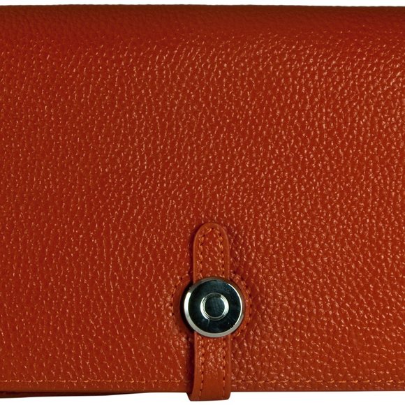 ORANGE OR BLACK LEATHER WALLET OR CLUTCH - Picture 5 of 9